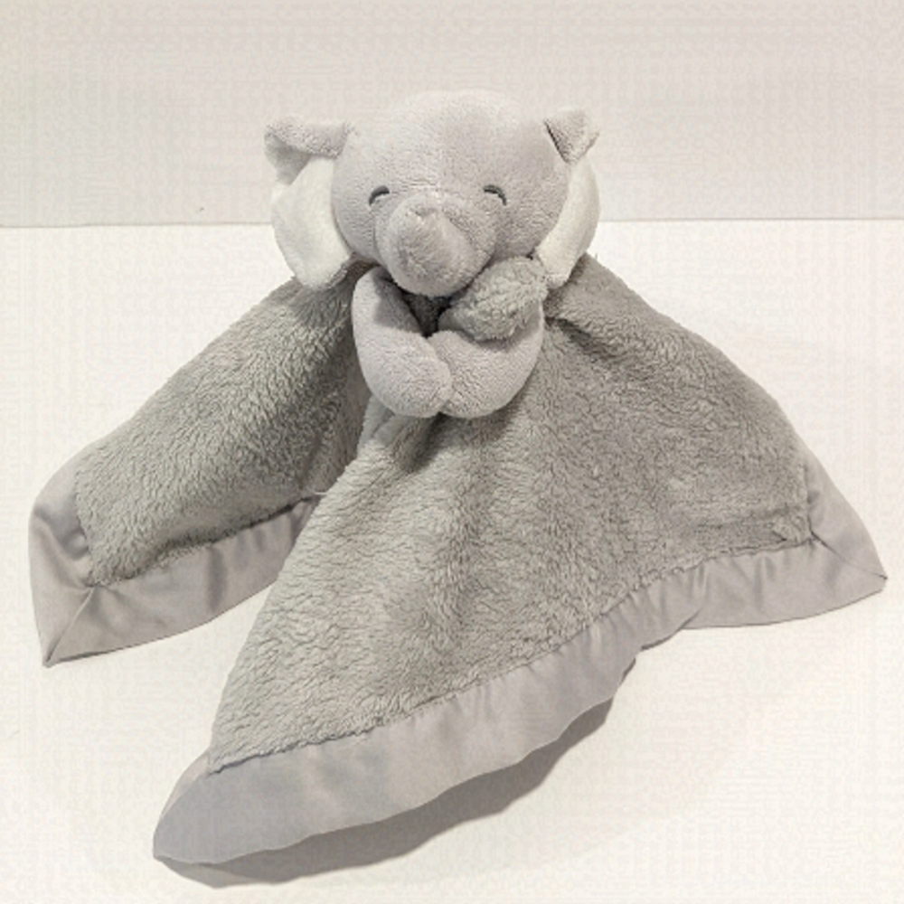 Carter’s grey elephant security blanket lovey